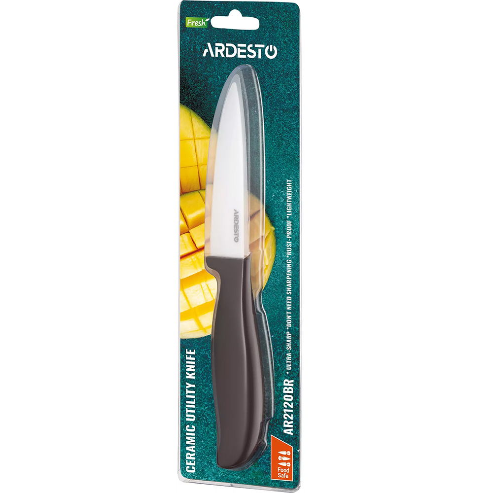Нож универсальный ARDESTO Fresh 10см Brown (AR2120BR) Материал клинка керамика
