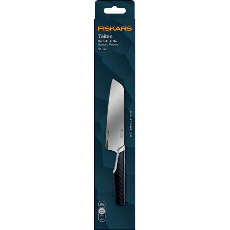 Ніж сантоку FISKARS Santoku Taiten 16 см (1066831) Кромка гладка