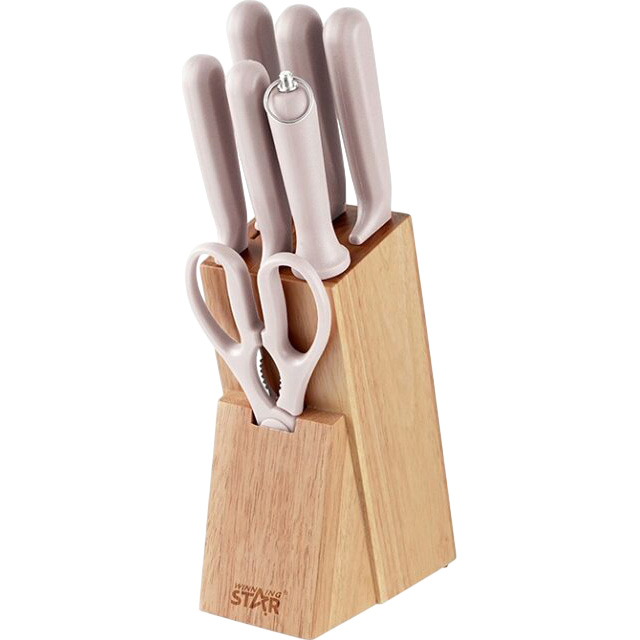 Набір ножів WINNINGSTAR ST-7802 Beige (WNNGS-ST-7802-BG) Основні ножі кухарський