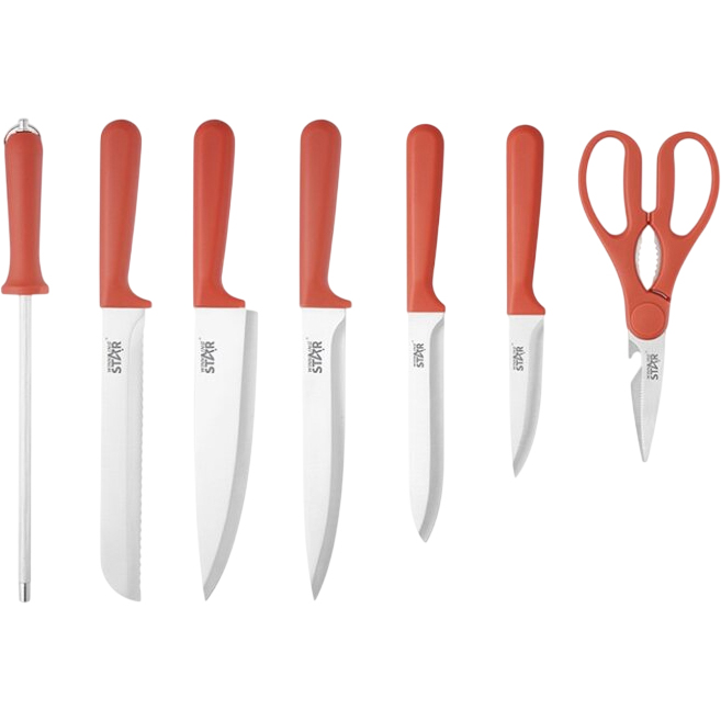 Набір ножів WINNINGSTAR ST-7802 7 пр Red (WNNGS-ST-7802-RD) Основні ножі для овочів/фруктів/чистки