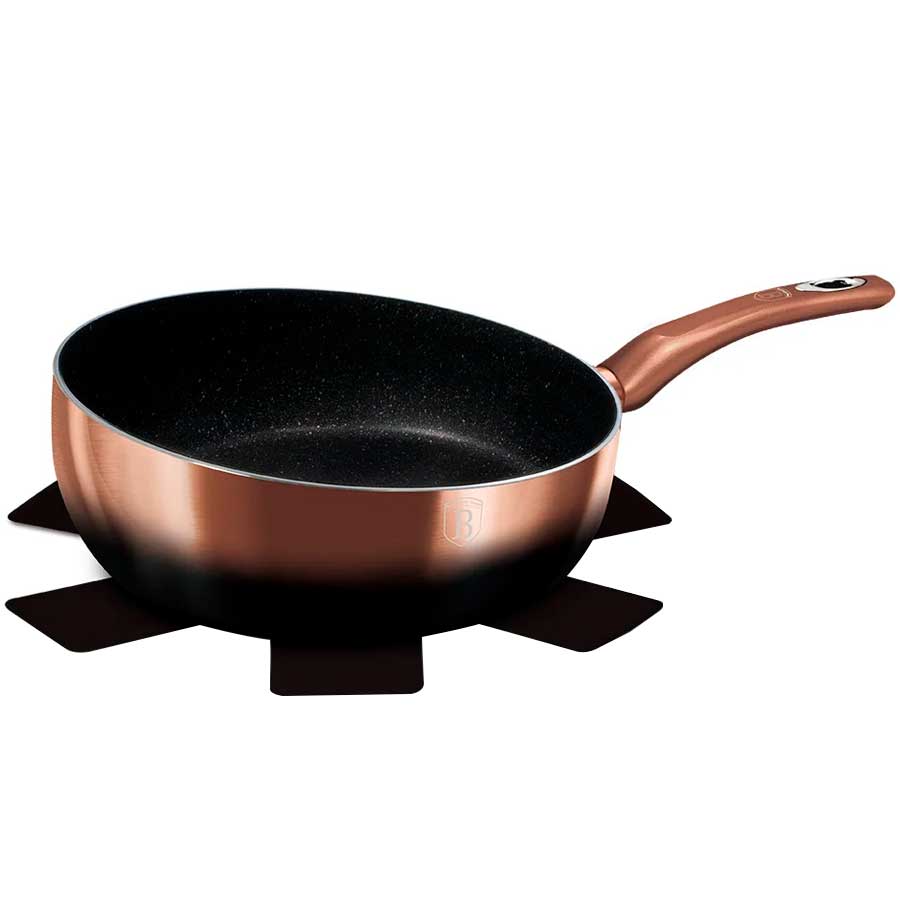 Сковорода-флип BERLINGER HAUS Metallic Line 26 см Rosegold Noir (BH-1897) Диаметр 26