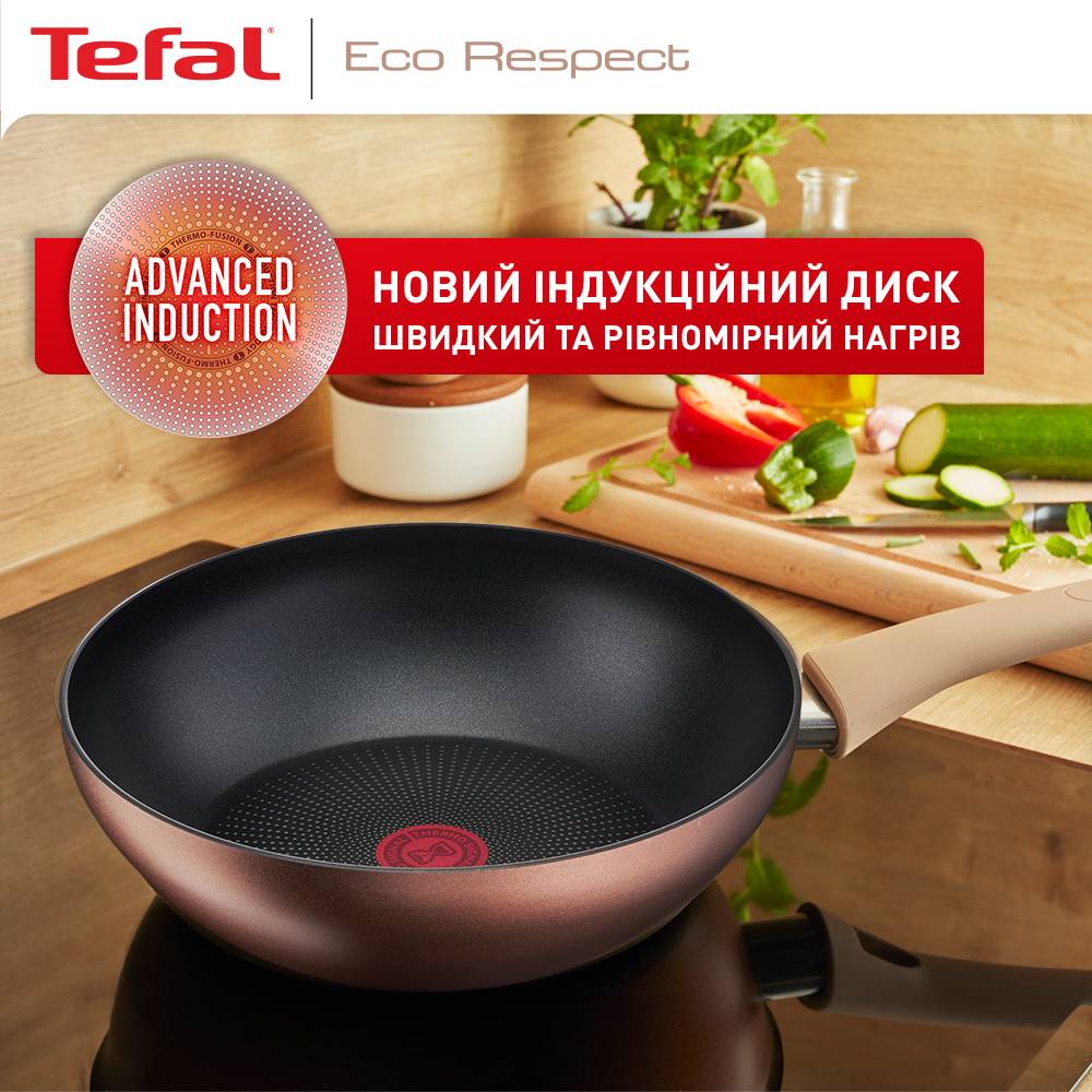 Фото Сковорода WOK TEFAL ECO RESPECT 28 см (G2541953)