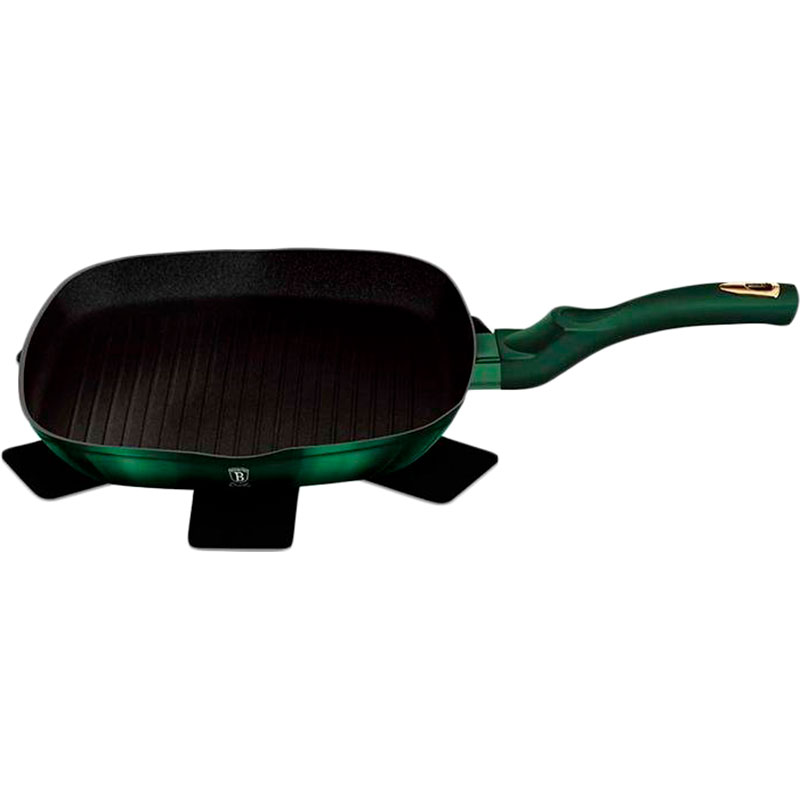 Сковорода-гриль BERLINGER HAUS Emerald Green 28 х 28 х 4,1 см (BH 6051) Диаметр 28