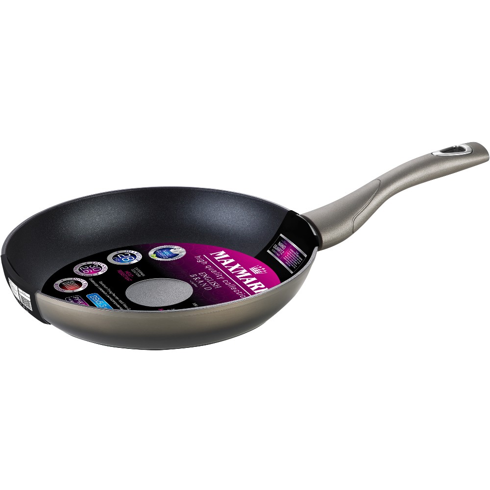 Сковорода MAXMARK Nano Quartz 28 см Grey (MK-OR7628) Висота борту 5.3