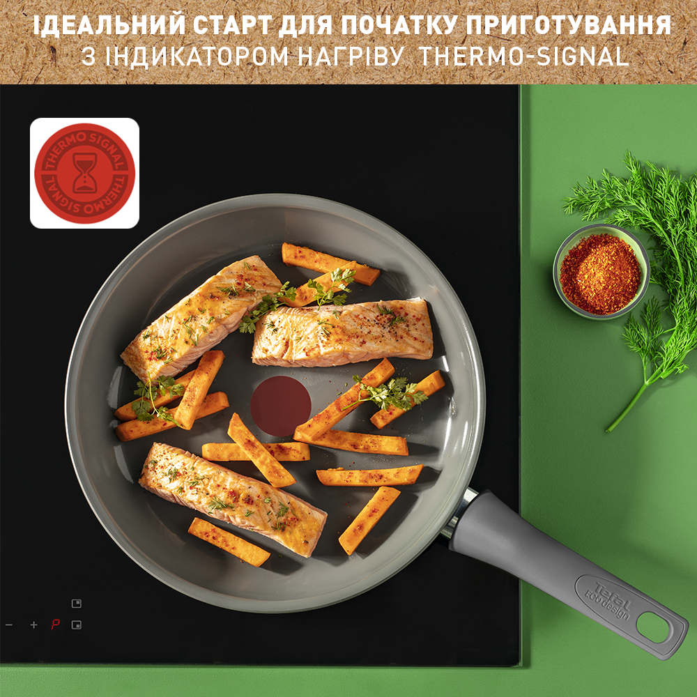 Зовнішній вигляд Сковорода TEFAL Renewal 28 см Grey (C4260643)