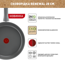 Сковорода TEFAL Renewal 28 см Grey (C4260643)