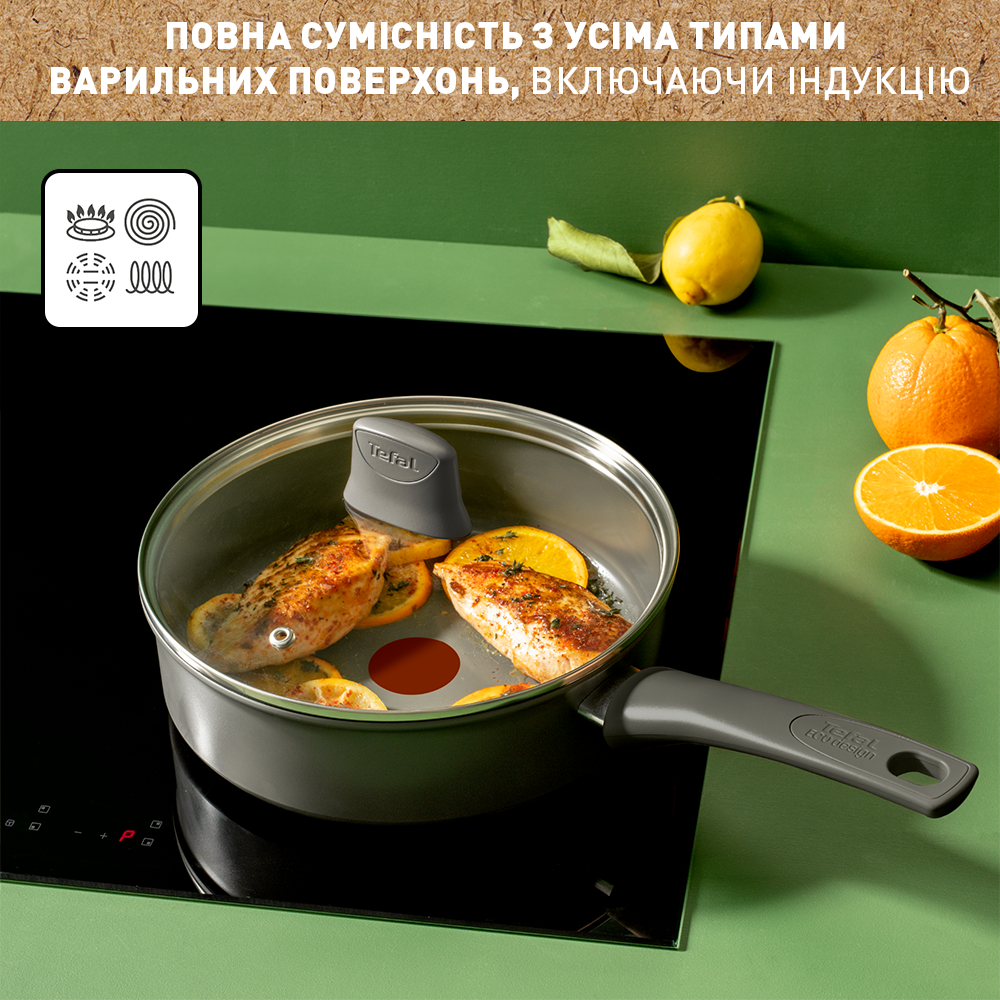 Фото Сковорода TEFAL Renewal 24 см + кришка (C4263243)