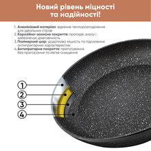 Сковорода с крышкой KRAUFF Smart Chef 26 см Black (25-45-176)