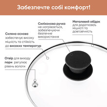 Сковорода с крышкой KRAUFF Smart Chef 26 см Black (25-45-176)
