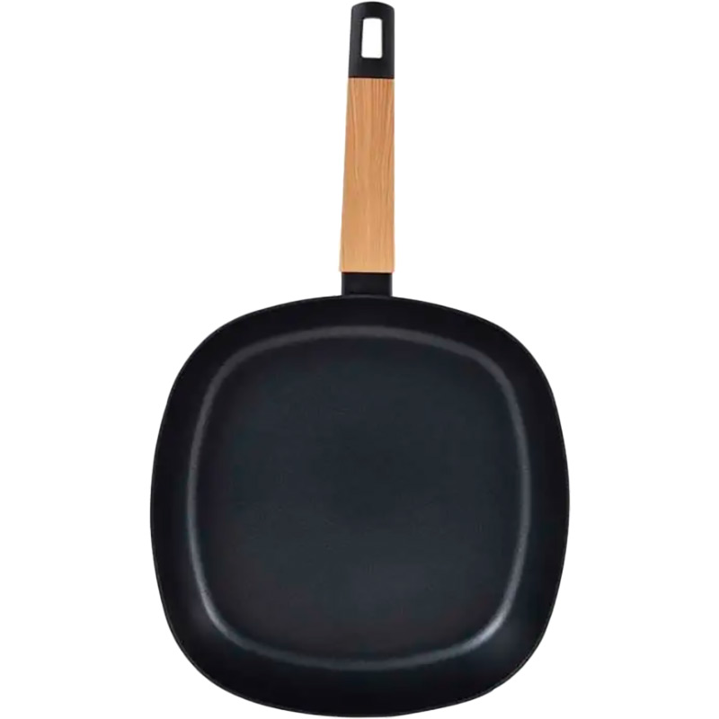 Сковорода-гриль BERGNER Earth 28х28 см Black (BG-34625-BK) Висота борту 4.5