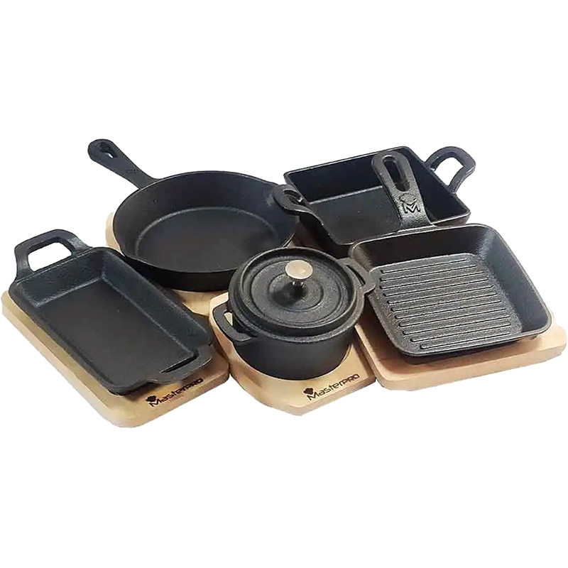 Заказать Сковорода порционная MASTERPRO Foodies Cook & share 13,7x13,7 см с подставкой Black (BGMP-3808-4)