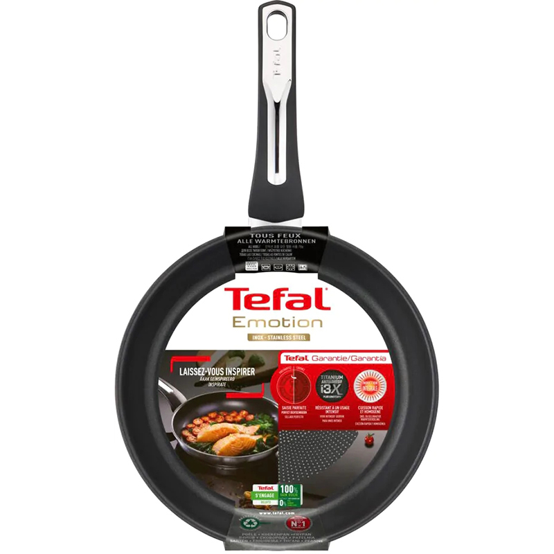 Сковорода TEFAL Emotion 24 см (E3000404 ) Крышка без крышки