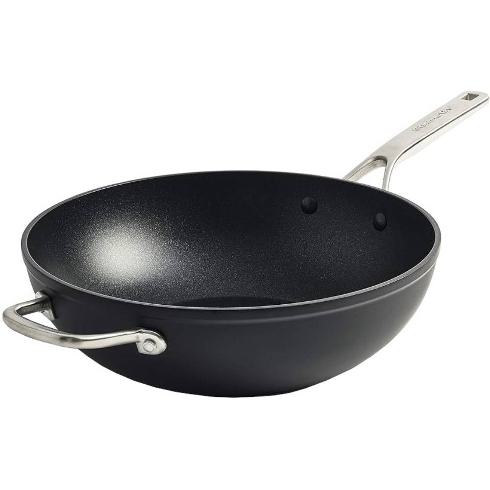Сковорода Вок KITCHENAID Forged Hardened Aluminium 30 см Black (CC005696-001) Сковорода Вок KITCHENAID Forged Hardened Aluminium 30 см Black (CC005696-001)