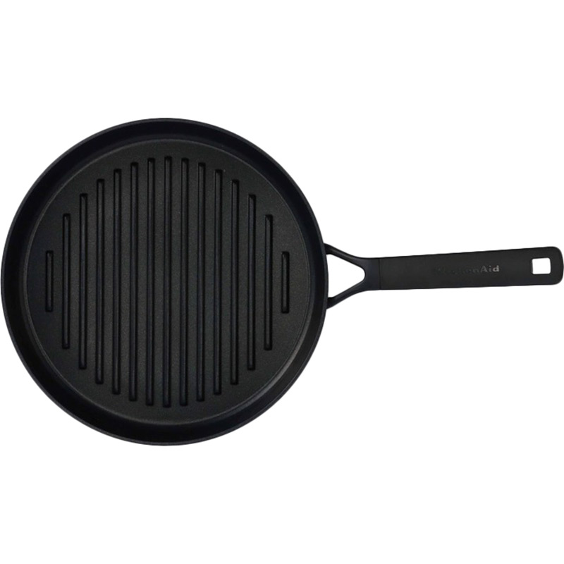 Сковорода-гриль KITCHENAID Classic Forged Aluminium 28 см Black (CC005681-001) Диаметр 28