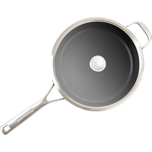 Сотейник с крышкой KITCHENAID Forged Hardened Aluminium 28 см Black (CC005697-001)