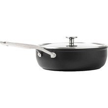 Сотейник с крышкой KITCHENAID Forged Hardened Aluminium 28 см Black (CC005697-001)