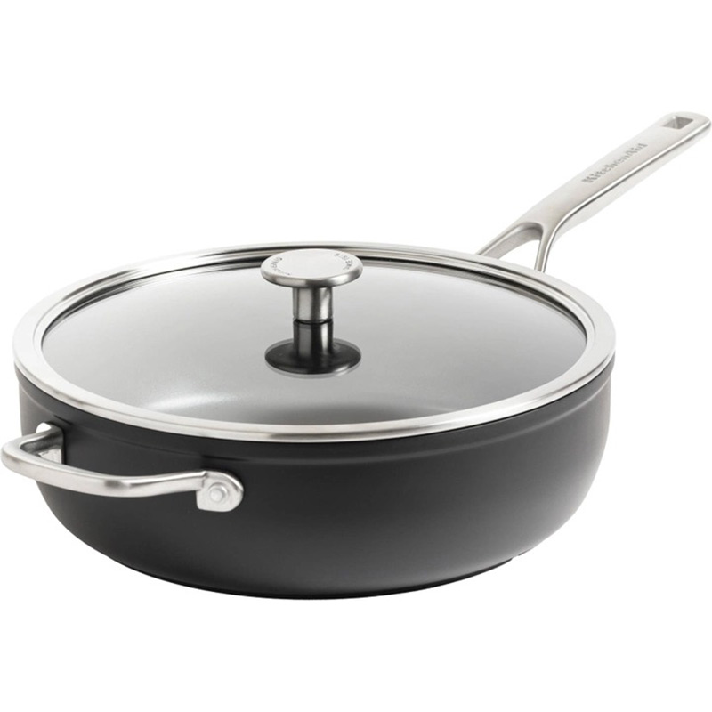 Сотейник с крышкой KITCHENAID Forged Hardened Aluminium 28 см Black (CC005697-001) Сотейник с крышкой KITCHENAID Forged Hardened Aluminium 28 см Black (CC005697-001)