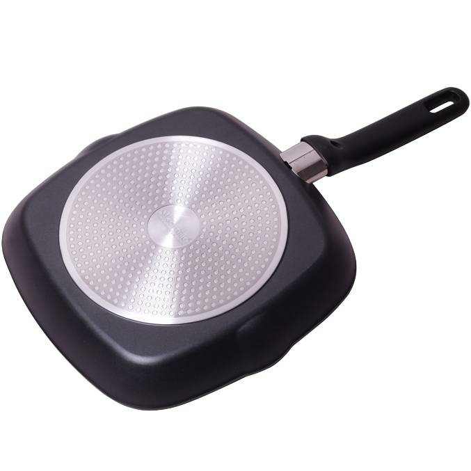 Сковорода-гриль KAMILLE ILAG 28х28 см Black (KM-4418) Висота борту 4