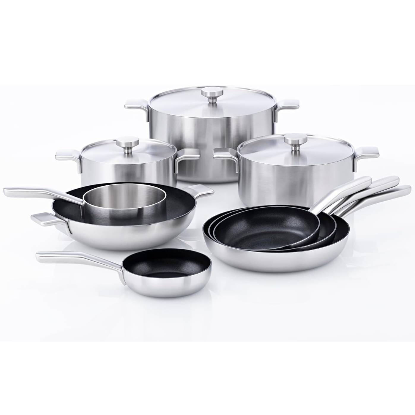 Зовнішній вигляд Сковорода MASTERPRO By Alessi Bones 16 см Stainless Steel (BGMP-2210)