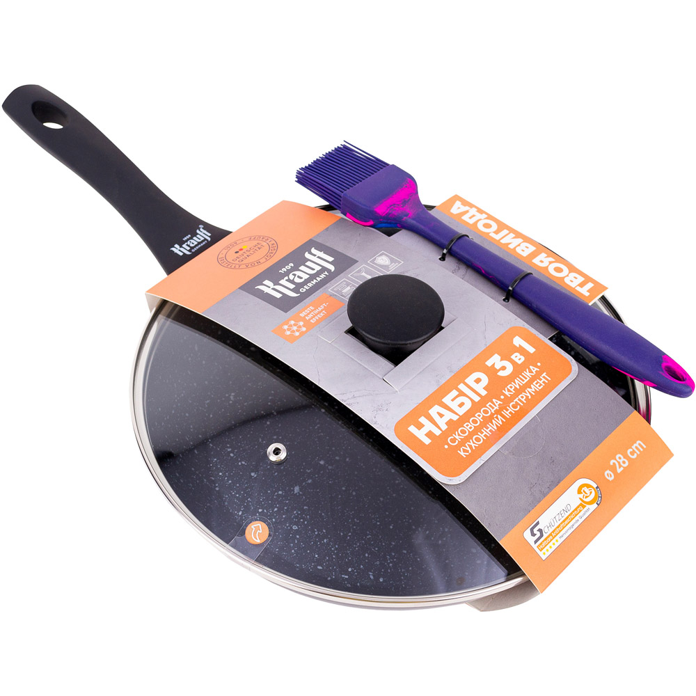 Сковорода с крышкой KRAUFF 28 см Black (25-45-204)