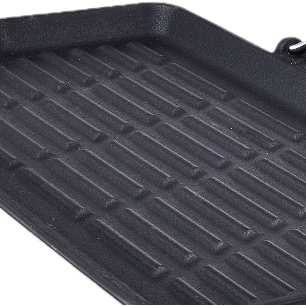 Сковорода-гриль BERGNER Bbq lovers 34.3x20.4 см (BG-34131-BK) Крышка без крышки