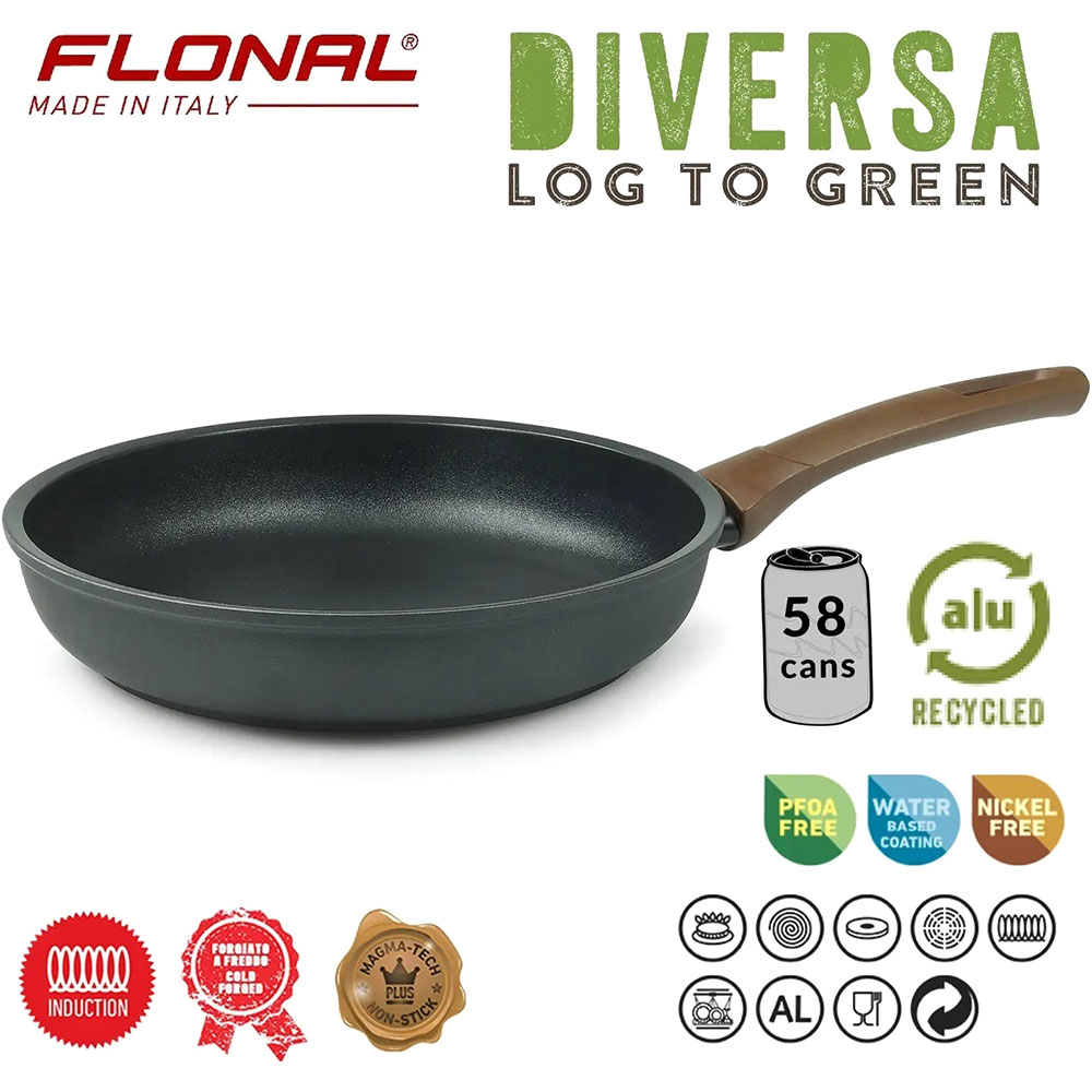 Сковорода FLONAL Diversa 24 см Black (DIVPD2430) Высота борта 5