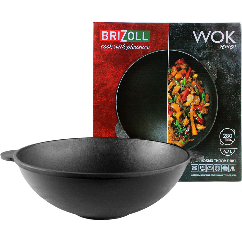 Зовнішній вигляд Сковорода BRIZOLL WOK 3.7 л (W28)