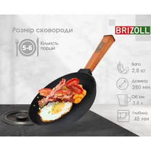 Сковорода BRIZOLL Optima 28 х 4 см (O2840-P)