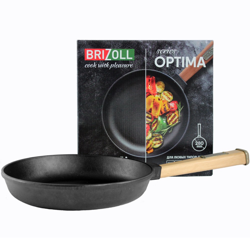 Сковорода BRIZOLL Optima 28 х 4 см (O2840-P) Тип классическая