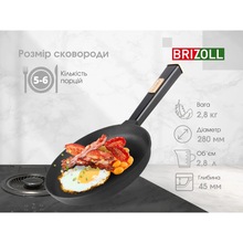 Сковорода BRIZOLL Optima-Black 28 х 4 см (O2840-P1)