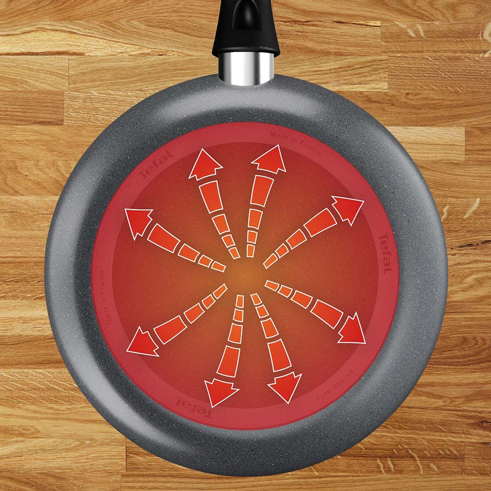 Сковорода TEFAL Hard Stone 24см Grey (D4560432) Сковорода TEFAL Hard Stone 24см Grey (D4560432) Особливості індикатор нагріву