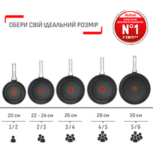 Сковорода с крышкой TEFAL Day by Day 24 см Black (B5580423_SET)
