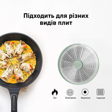 Сковорода с крышкой BUYDEEM CP151 25 см Cozy Greenish (CP151-CG)