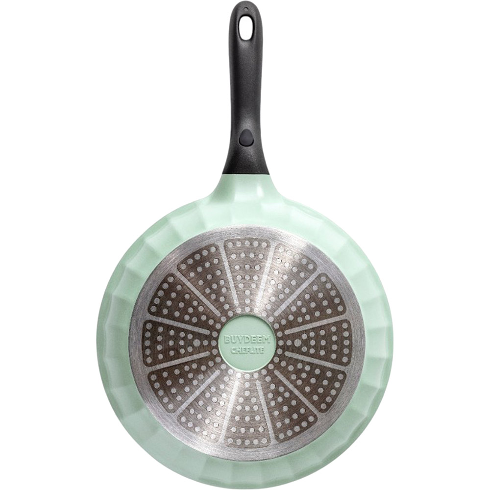Сковорода с крышкой BUYDEEM CP151 25 см Cozy Greenish (CP151-CG) Дополнительно Отверстие на крышке для выхода пара; С отверстием на ручке для подвеса