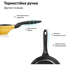 Сковорода с крышкой BUYDEEM CP151 25 см Mellow Yellow (CP151-MY)