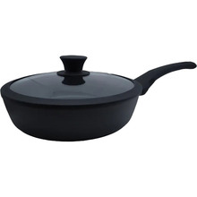 Сковорода с крышкой KRAUZER Krauzer Carbon Strong 28 см Black (77218)