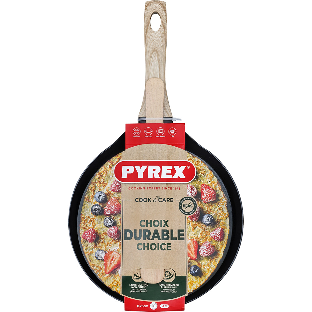 Сковорода для блинов PYREX Cook&Care 26 см Black (CR26BK6/8046) Материал алюминий
