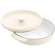 Сотейник KITCHENAID Cast Iron 26см Almond Cream (CC009010-001)