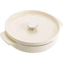 Сотейник KITCHENAID Cast Iron 26см Almond Cream (CC009010-001)