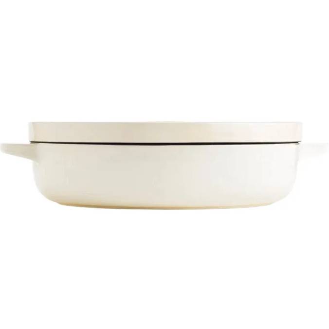 Сотейник KITCHENAID Cast Iron 26см Almond Cream (CC009010-001) Особенности с двумя ручками