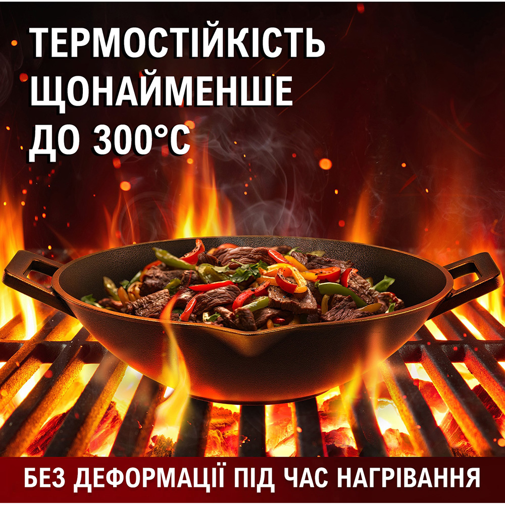 Сковорода Вок GUSSKOENIG 35 см Black (171858) Диаметр 35