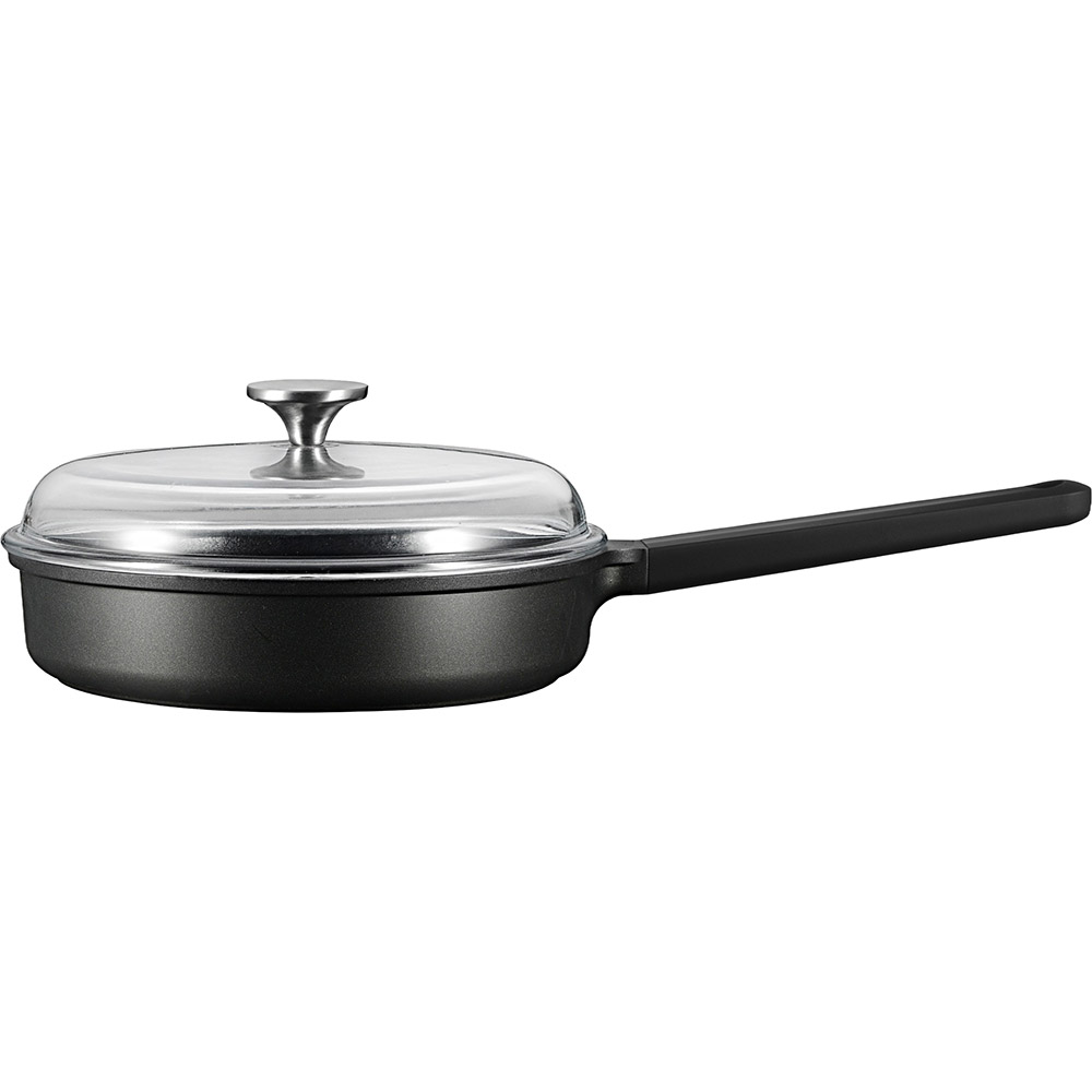 Сотейник із кришкою IQ Be Smart 24 см Black (IQ-1154-24) Висота борту 5.5