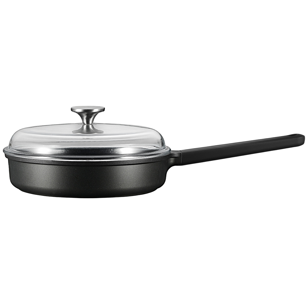 Сотейник з кришкою IQ Be Smart 28 см Black (IQ-1154-28) Висота борту 6