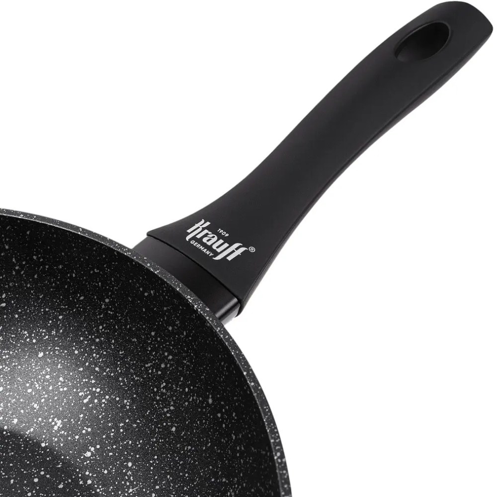 Сковорода Вок KRAUFF Prime Chef 28 см Black (25-45-247) Додатково антипригарне мармурове покриття