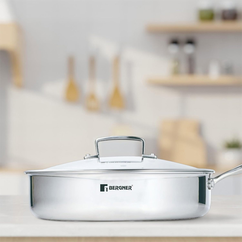 Сотейник BERGNER Steelblue 28 см (BG-33224-BL) Особливості глибока