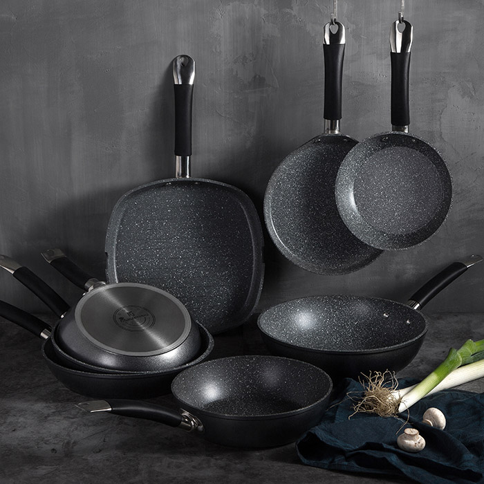 Сковорода-гриль MASTERPRO Home edition 28х28 см Grey (BGMP-3292-BK) Додатково Розміри: 28 х 28 см