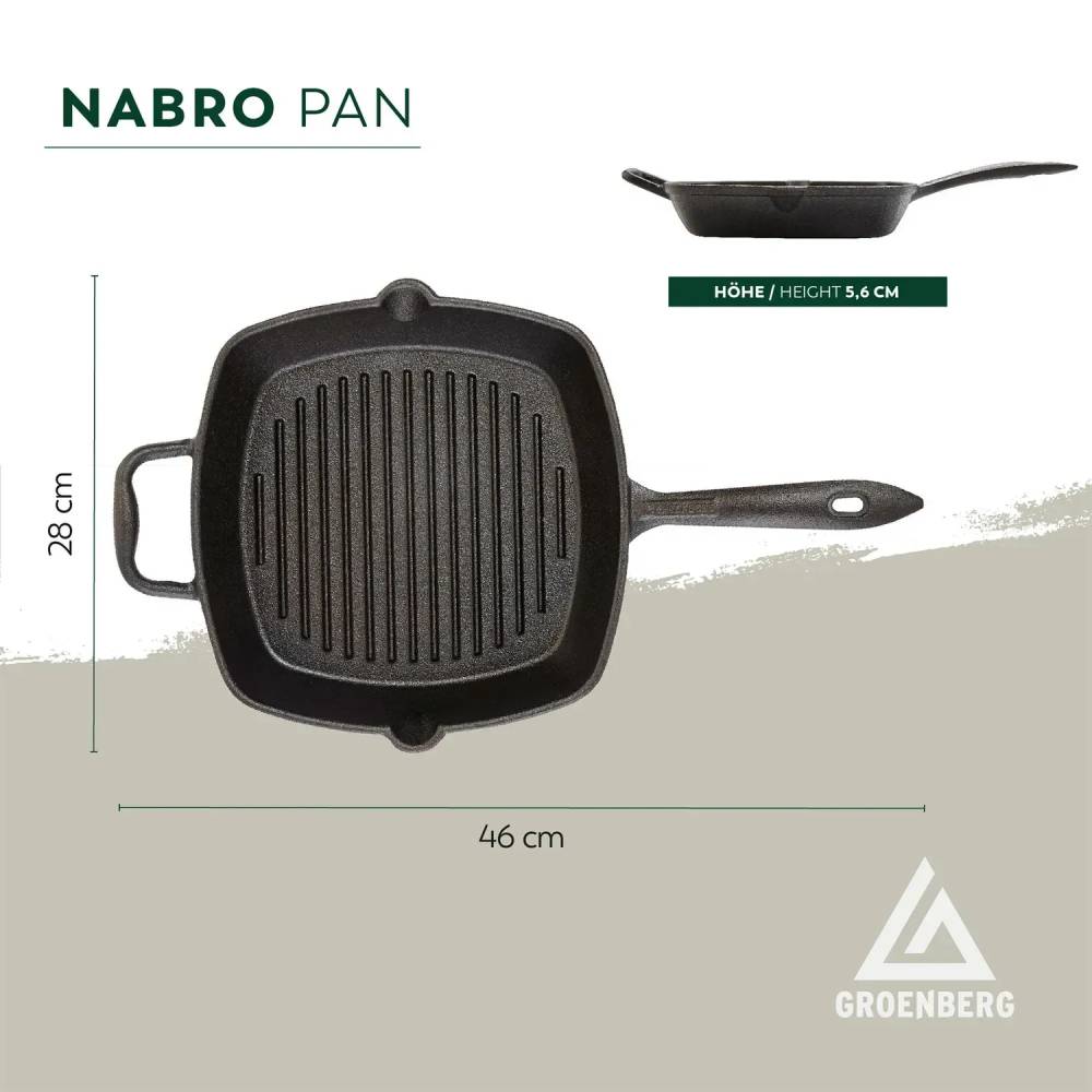 Внешний вид Сковорода-гриль GROENBERG Nabro Pan 28x28 см Black (266024)