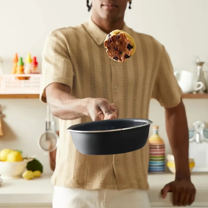 Сковорода з кришкою TEFAL One Pick Pot Pan 22 см Black (G1662504) Діаметр 22