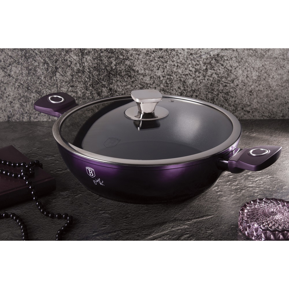 Сотейник с крышкой BERLINGER HAUS Purple Eclipse 28 см (BH 6632) Сотейник с крышкой BERLINGER HAUS Purple Eclipse 28 см (BH 6632) Особенности с двумя ручками