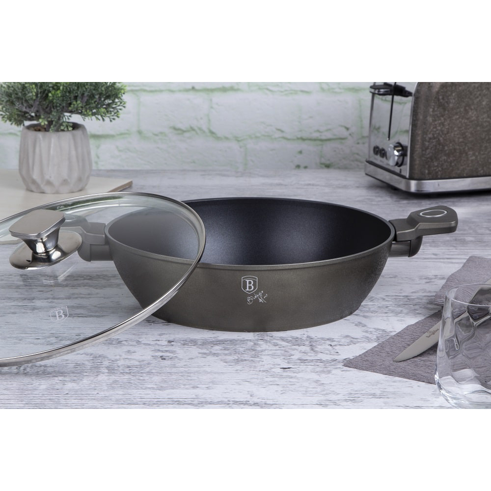 Сотейник BERLINGER HAUS Crystal Collection 28 см Dark Champagne (BH 6766) Особенности с двумя ручками